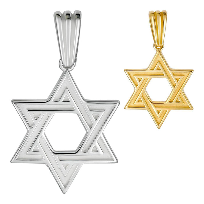 Jewish Classic Star Of David Pendant | 14k Gold Vermeil Or 925 Silver