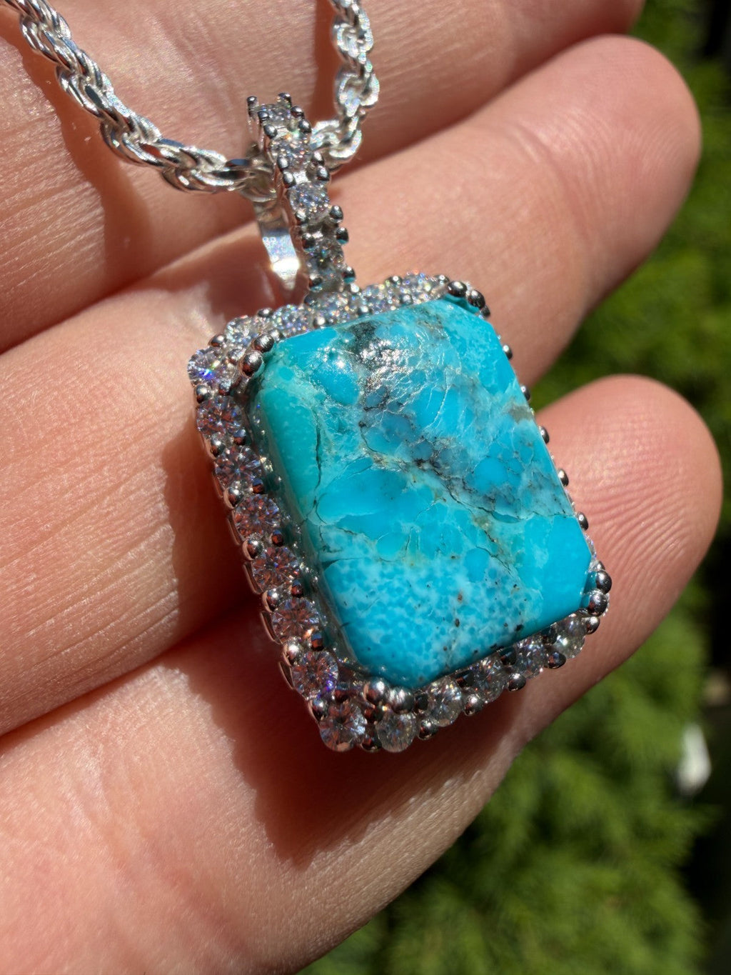 Moissanite Royalty Ocean Freeze Pendant | 925 Silver