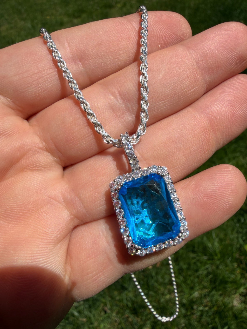 Moissanite Royalty Ocean Freeze Pendant | 925 Silver