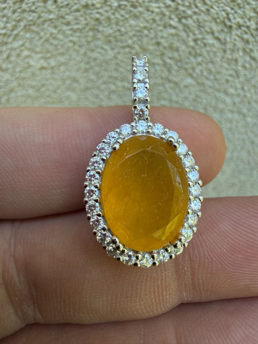 Moissanite Royalty Honey Pendant | 925 Silver