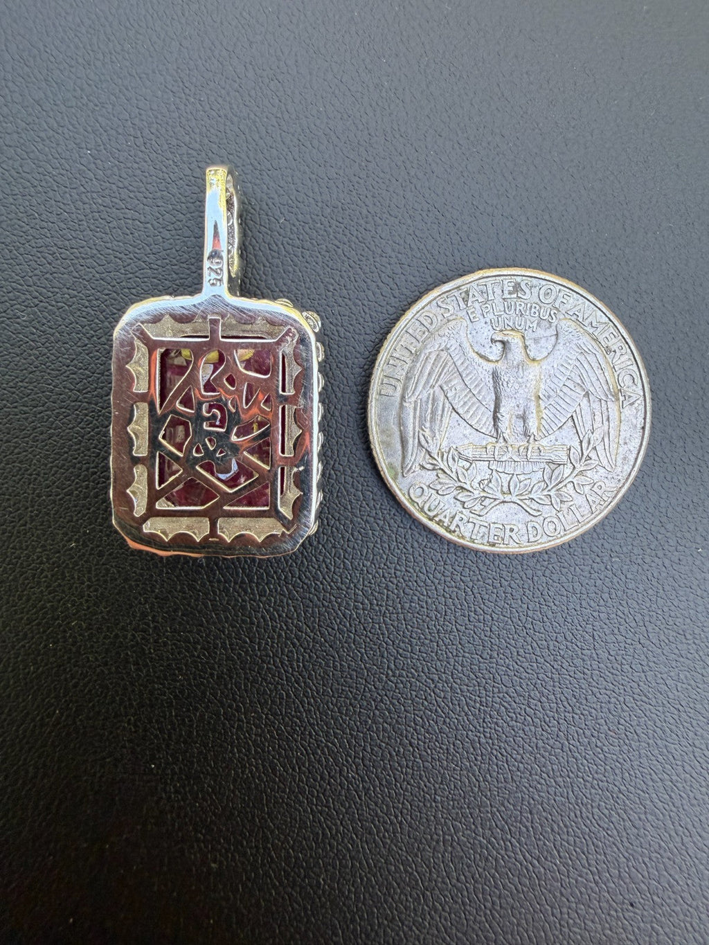 Moissanite Royalty Red Ruby Pendant | 925 Silver