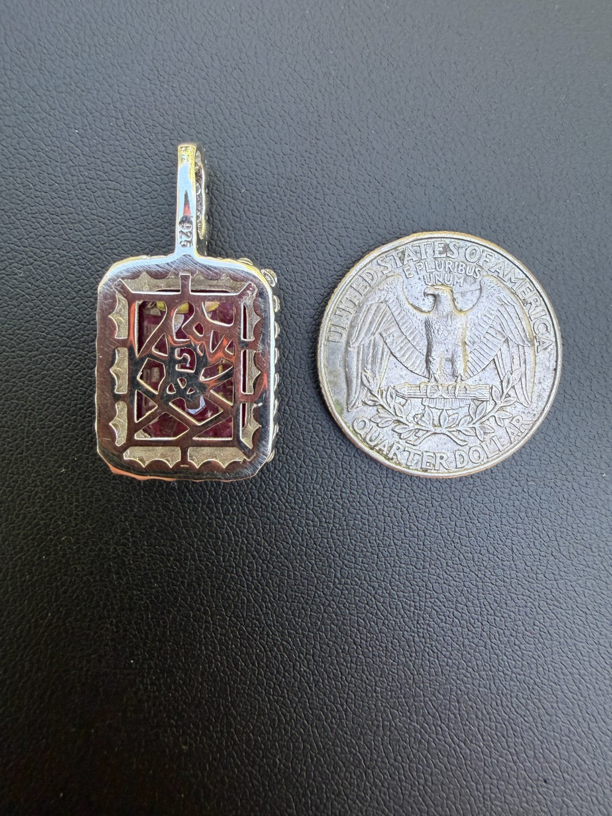Moissanite Royalty Red Ruby Pendant | 925 Silver