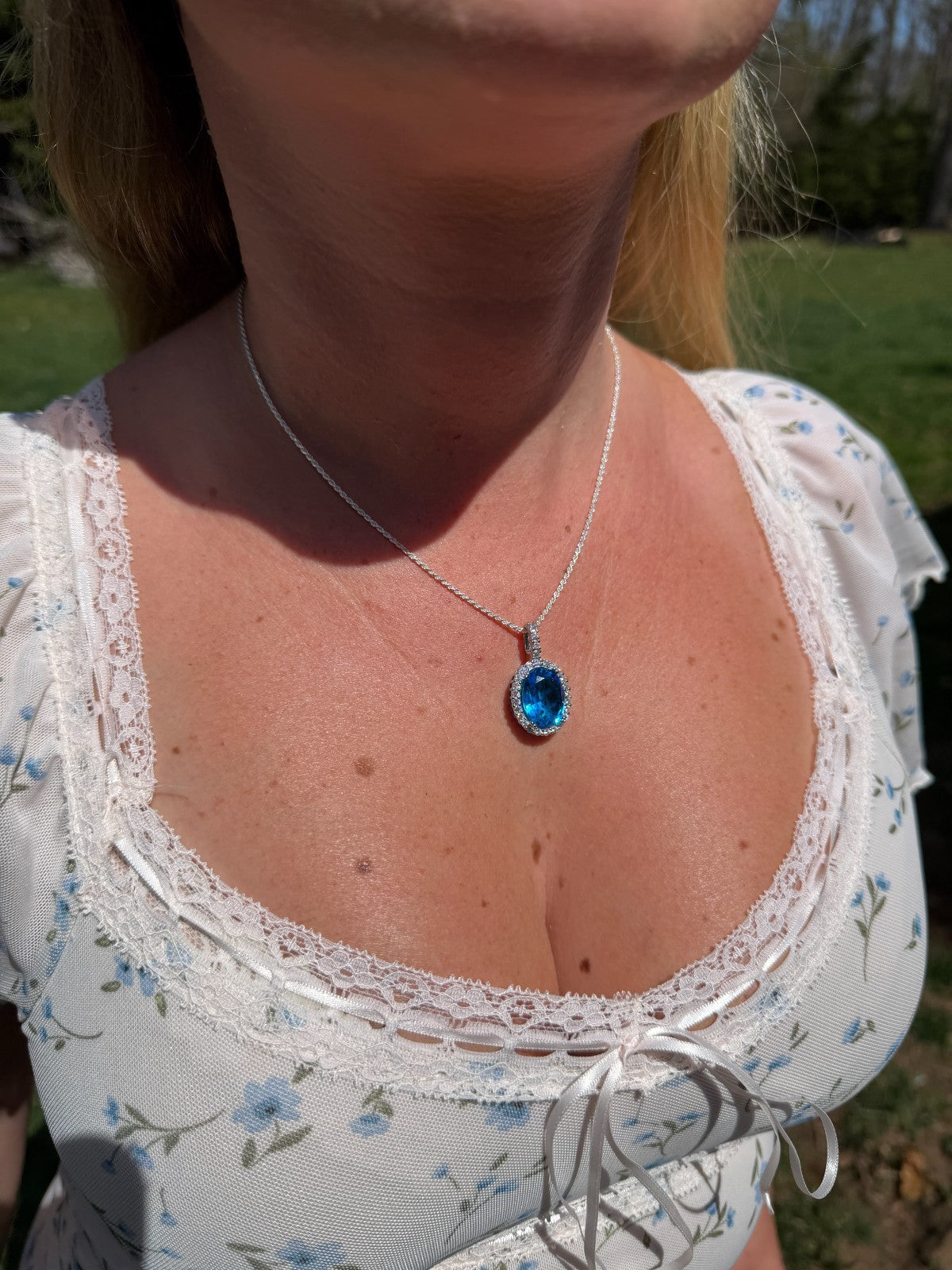 Moissanite Royalty Ocean Freeze Pendant | 925 Silver