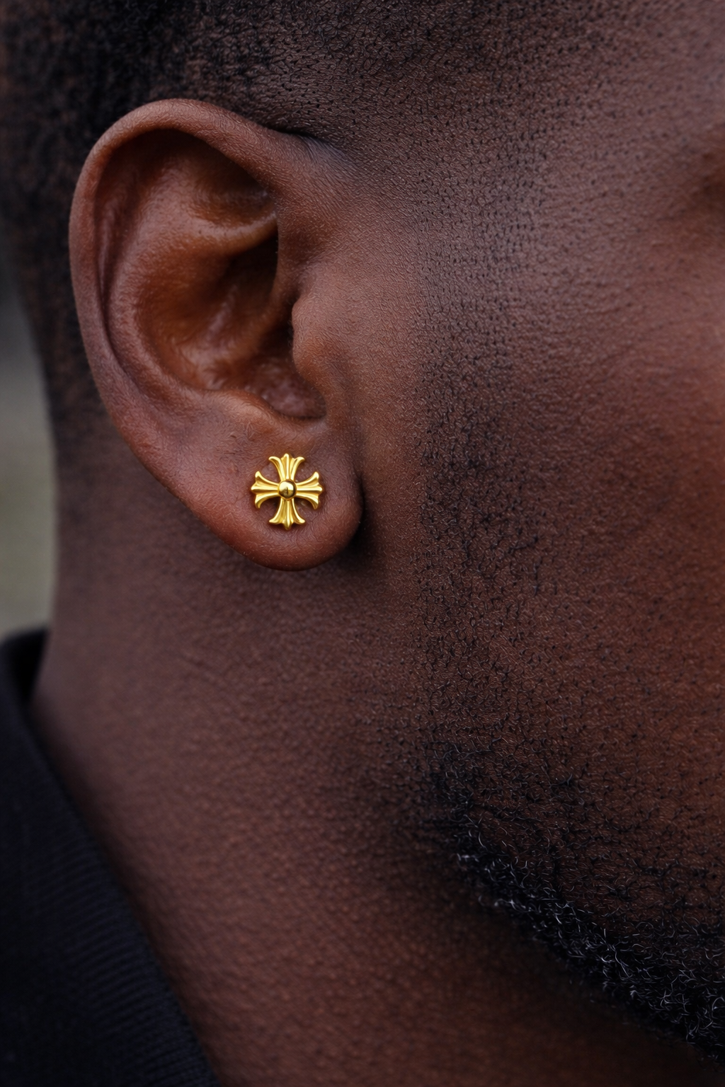 Hearts Of Chrome Cross Earrings | 14k Gold Vermeil 925 Silver