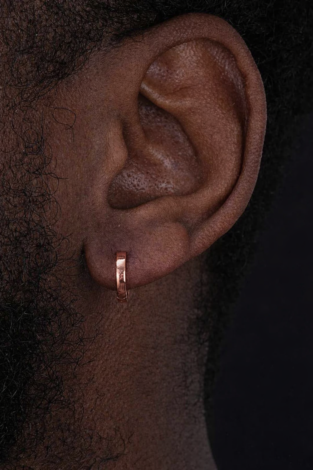 Plain Small Huggie Hoop Earrings | 14k Rose Gold Vermeil 925 Silver