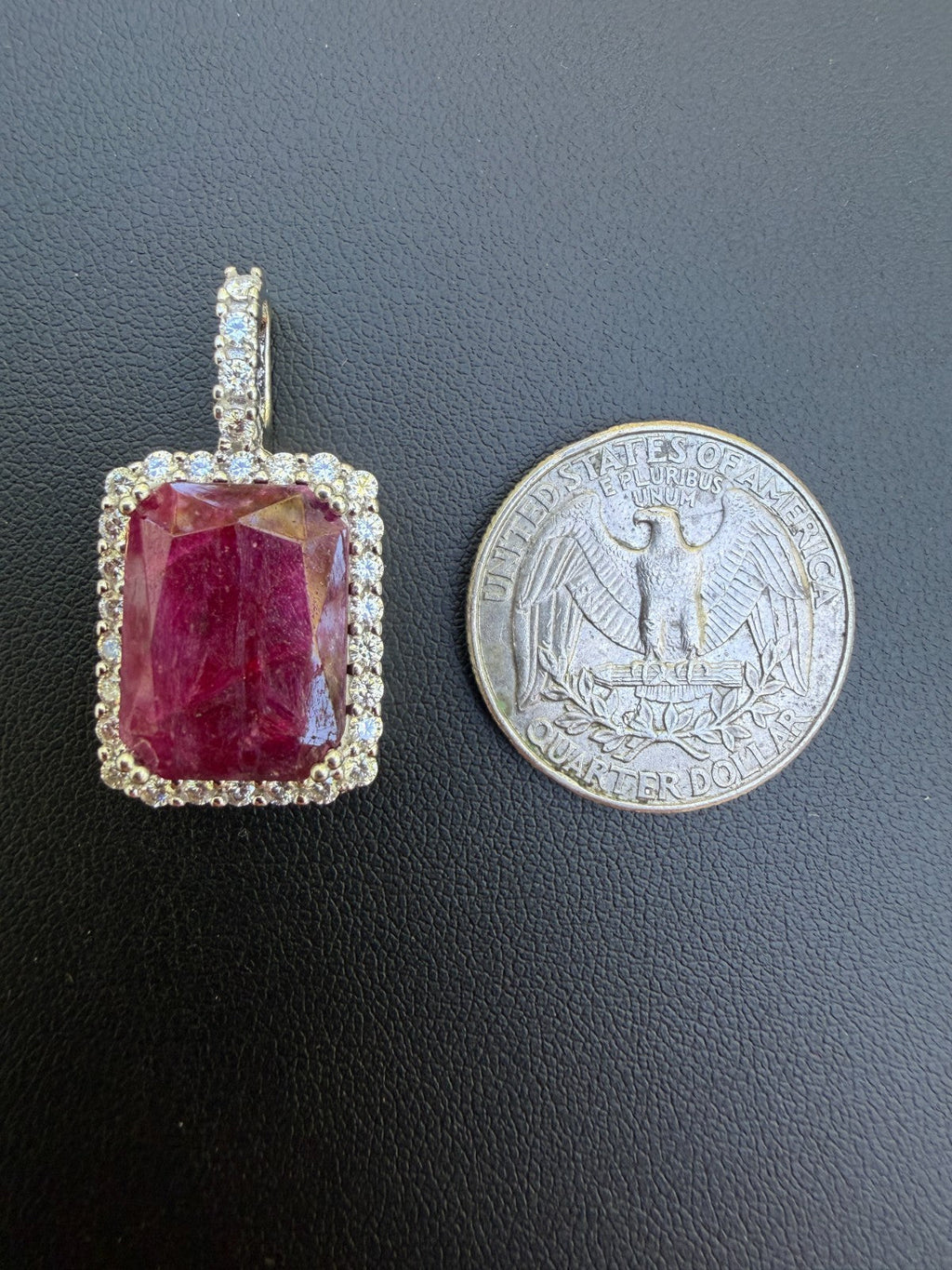 Moissanite Royalty Red Ruby Pendant | 925 Silver
