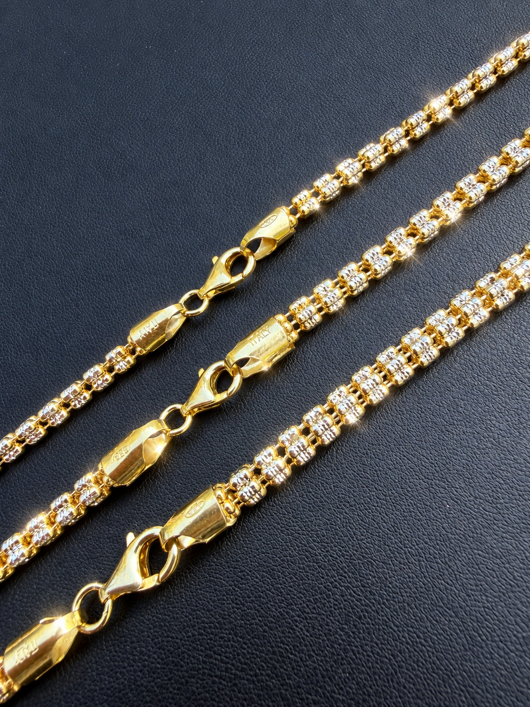 Ice Link Chain Necklace | 14k Gold Vermeil 925 Sterling Silver