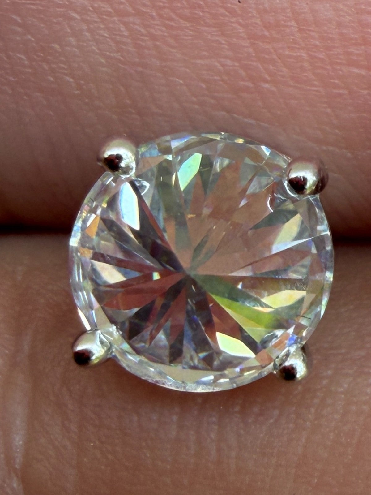 Moissanite Upside Down Reverse Set Pushback Stud Earrings | 925 Silver