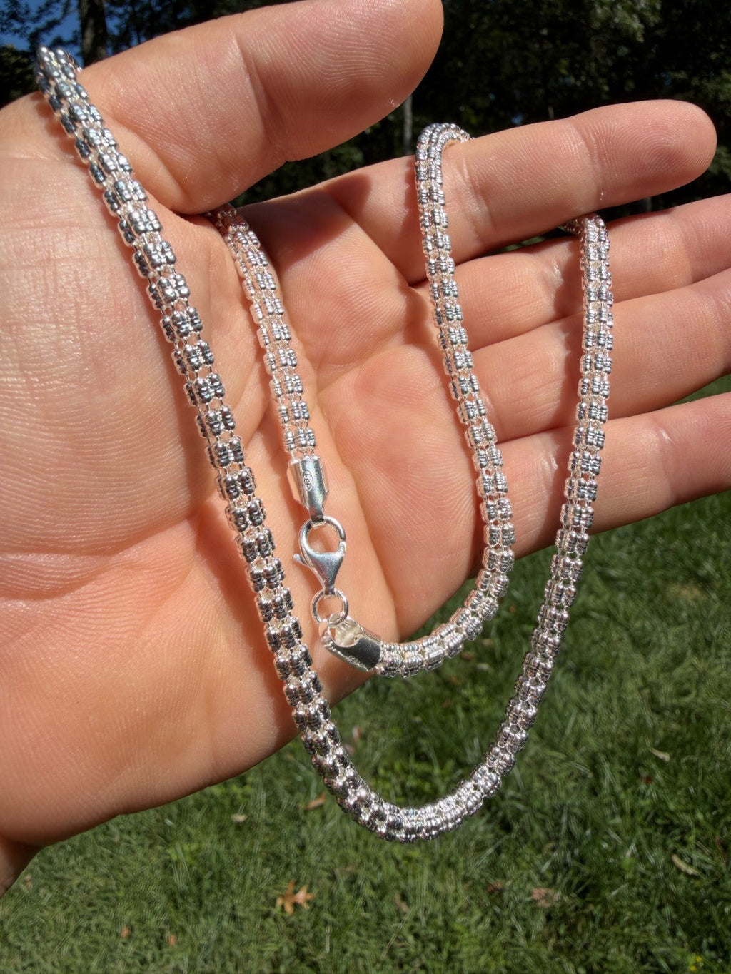 Ice Link Chain Necklace | 925 Sterling Silver