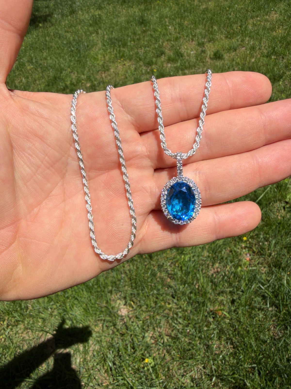 Moissanite Royalty Ocean Freeze Pendant | 925 Silver