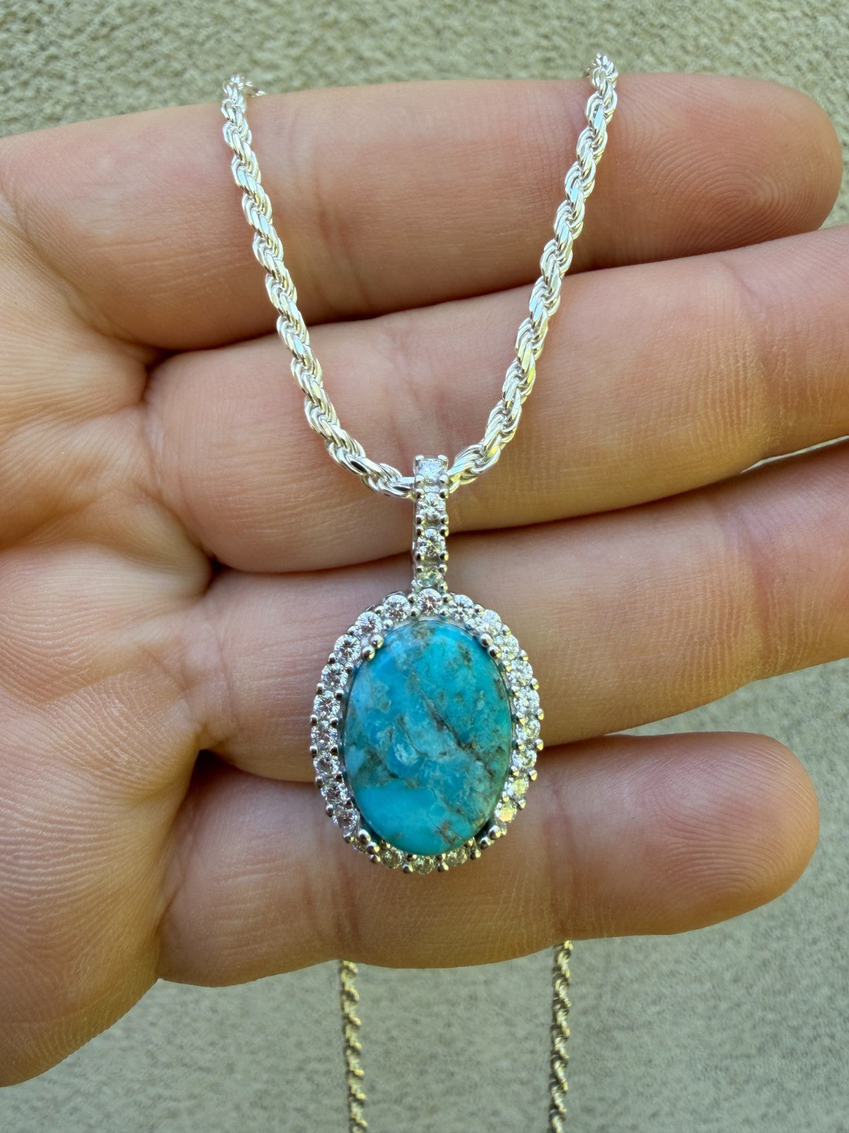Moissanite Royalty Ocean Freeze Pendant | 925 Silver