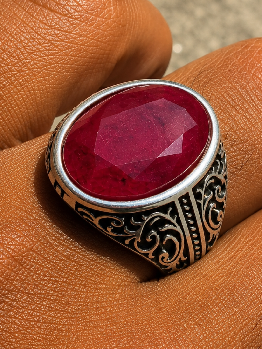Columbian King Ring | 925 Silver Oxidized