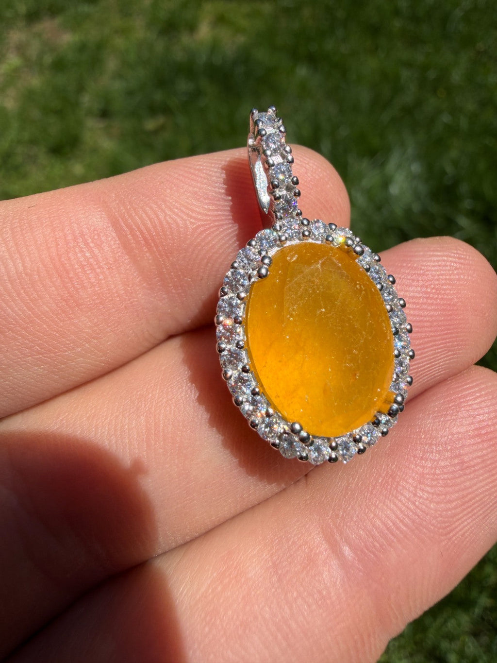 Moissanite Royalty Honey Pendant | 925 Silver