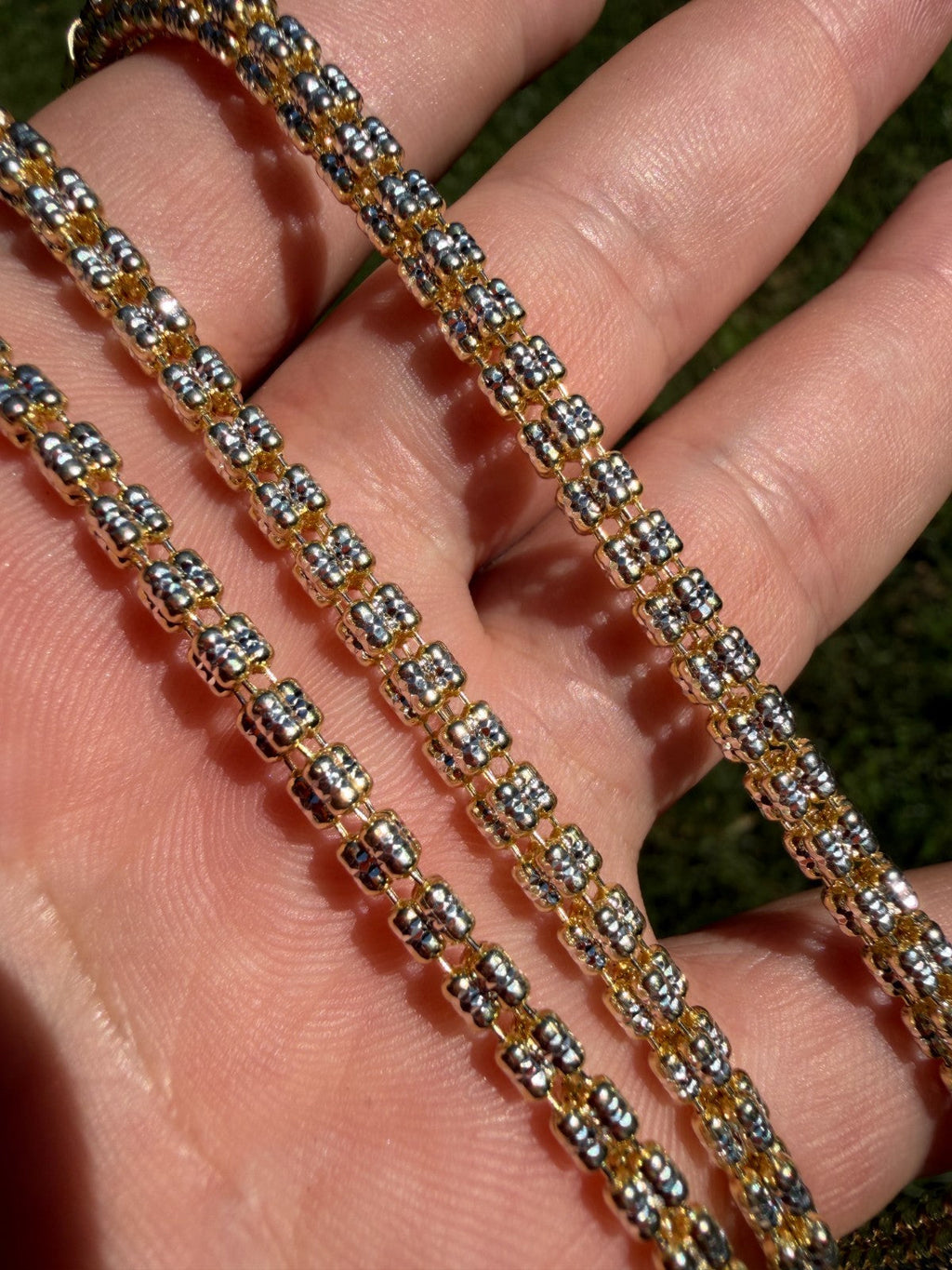 Ice Link Chain Necklace | 14k Gold Vermeil 925 Sterling Silver