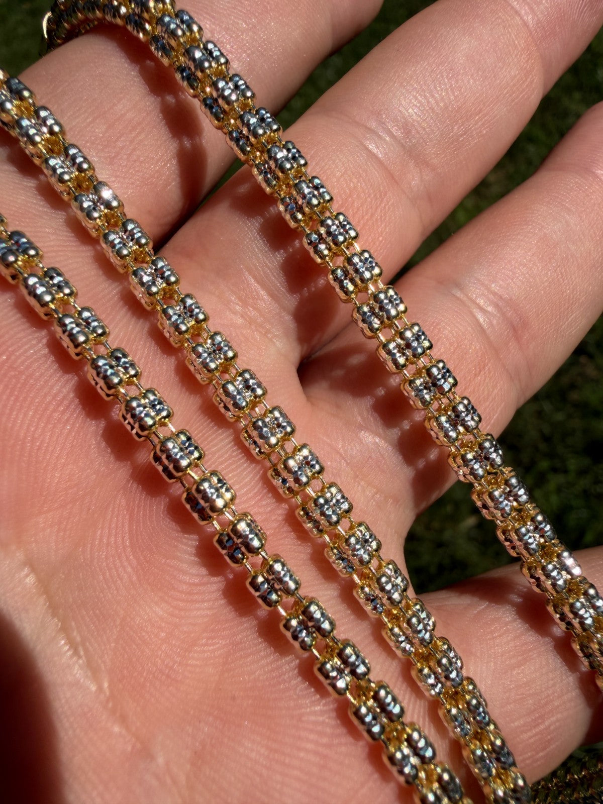 Ice Link Chain Necklace | 14k Gold Vermeil 925 Sterling Silver