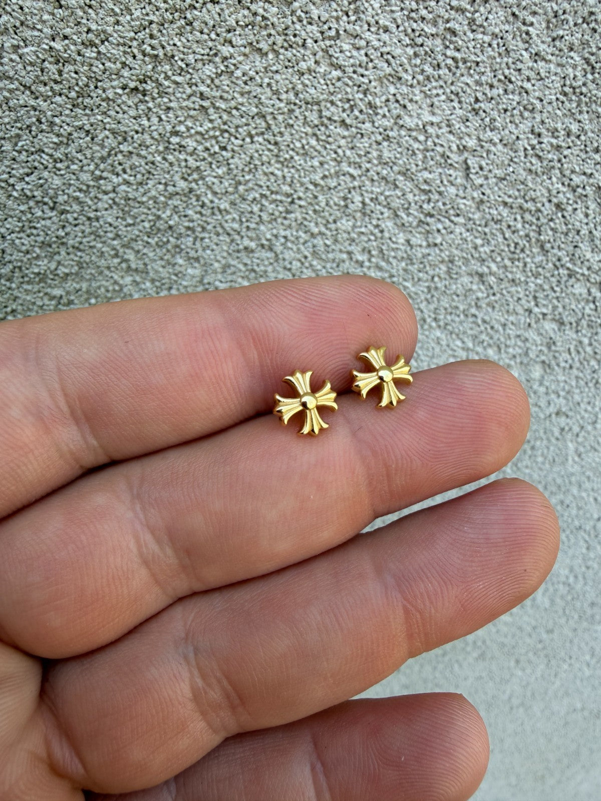 Hearts Of Chrome Cross Earrings | 14k Gold Vermeil 925 Silver