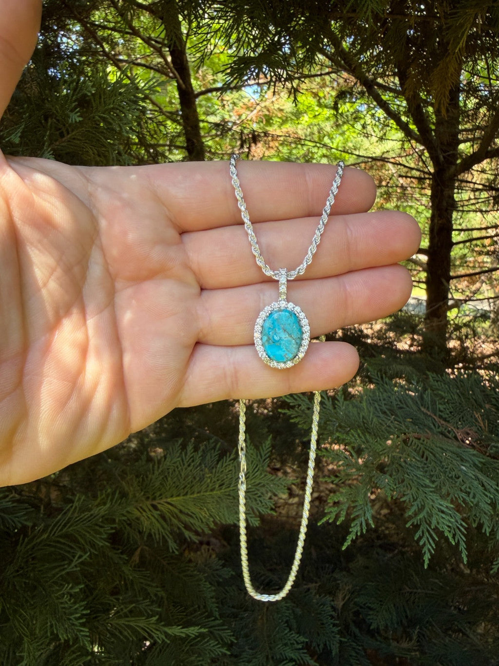 Moissanite Royalty Ocean Freeze Pendant | 925 Silver