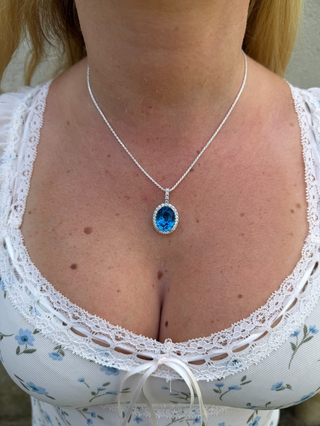 Moissanite Royalty Ocean Freeze Pendant | 925 Silver
