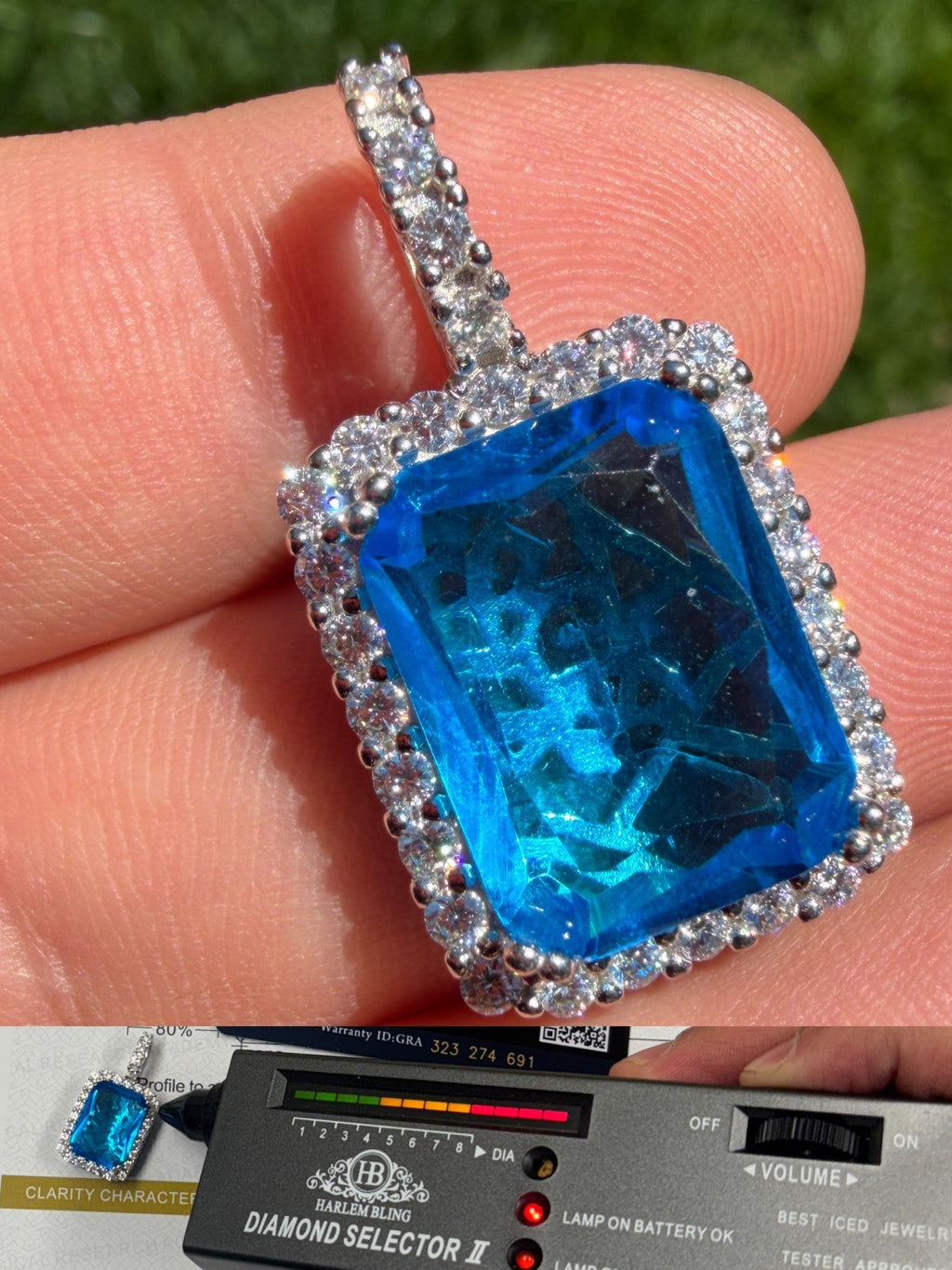 Moissanite Royalty Ocean Freeze Pendant | 925 Silver