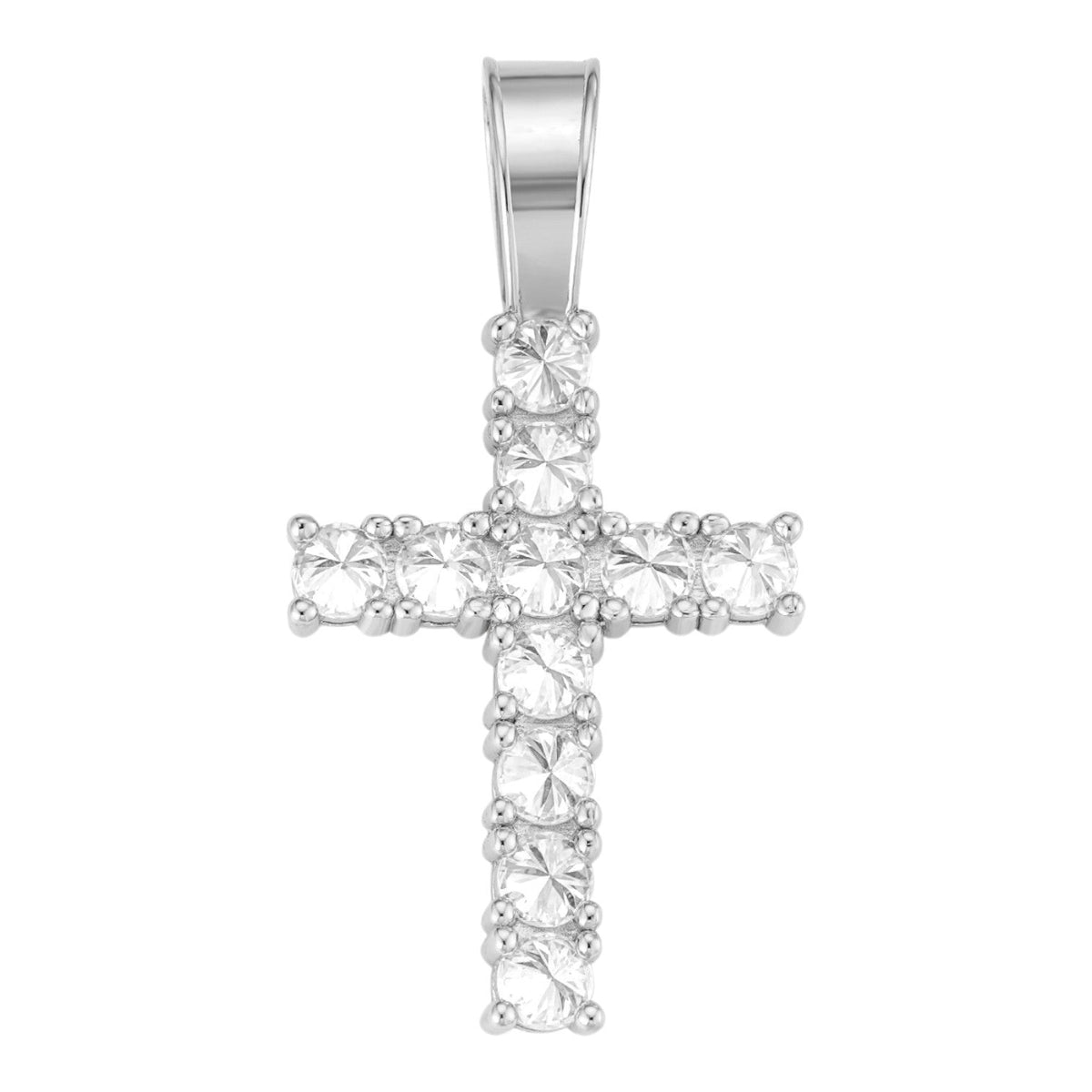 Moissanite Upside Down Setting Tennis Cross | 925 Silver