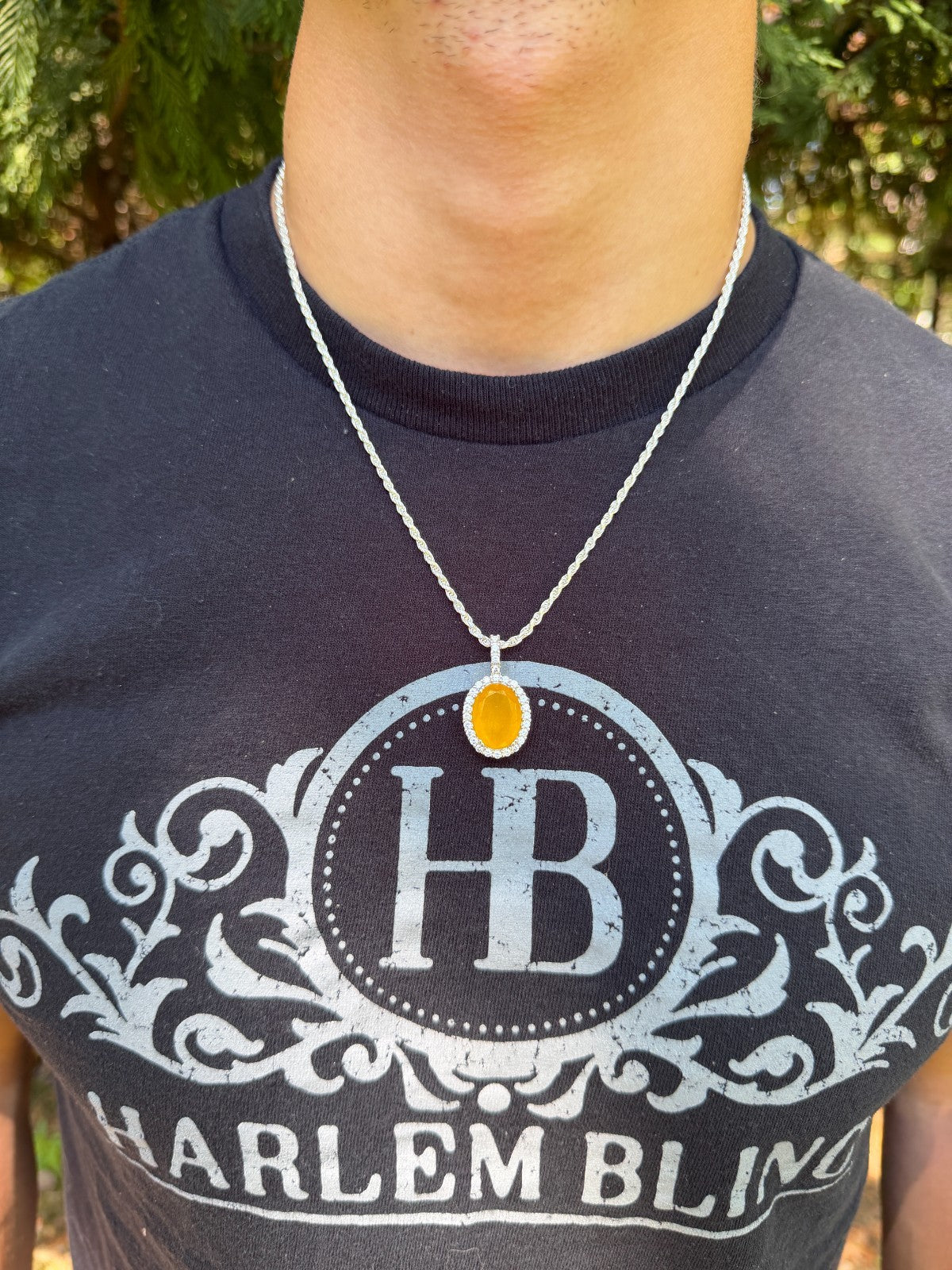 Moissanite Royalty Honey Pendant | 925 Silver
