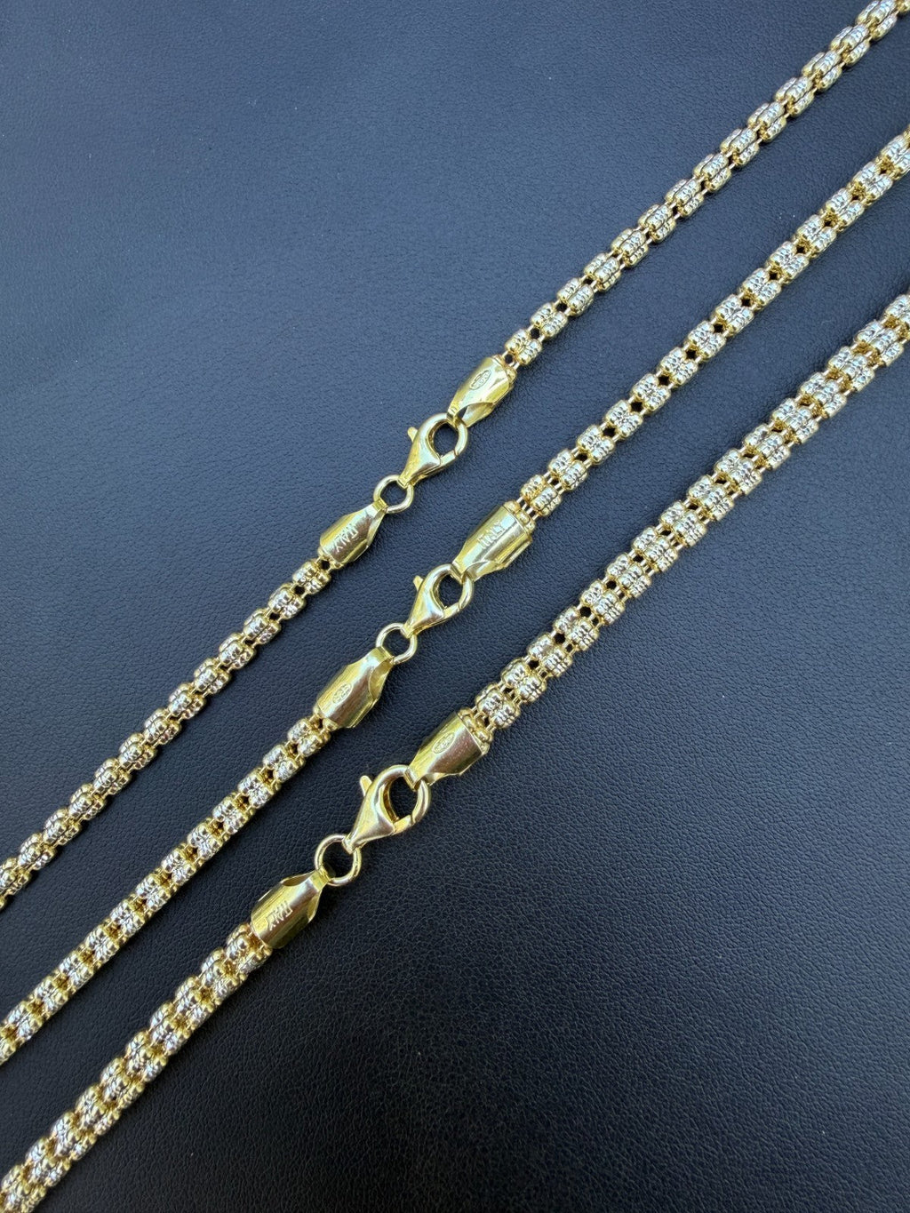 Ice Link Chain Necklace | 14k Gold Vermeil 925 Sterling Silver