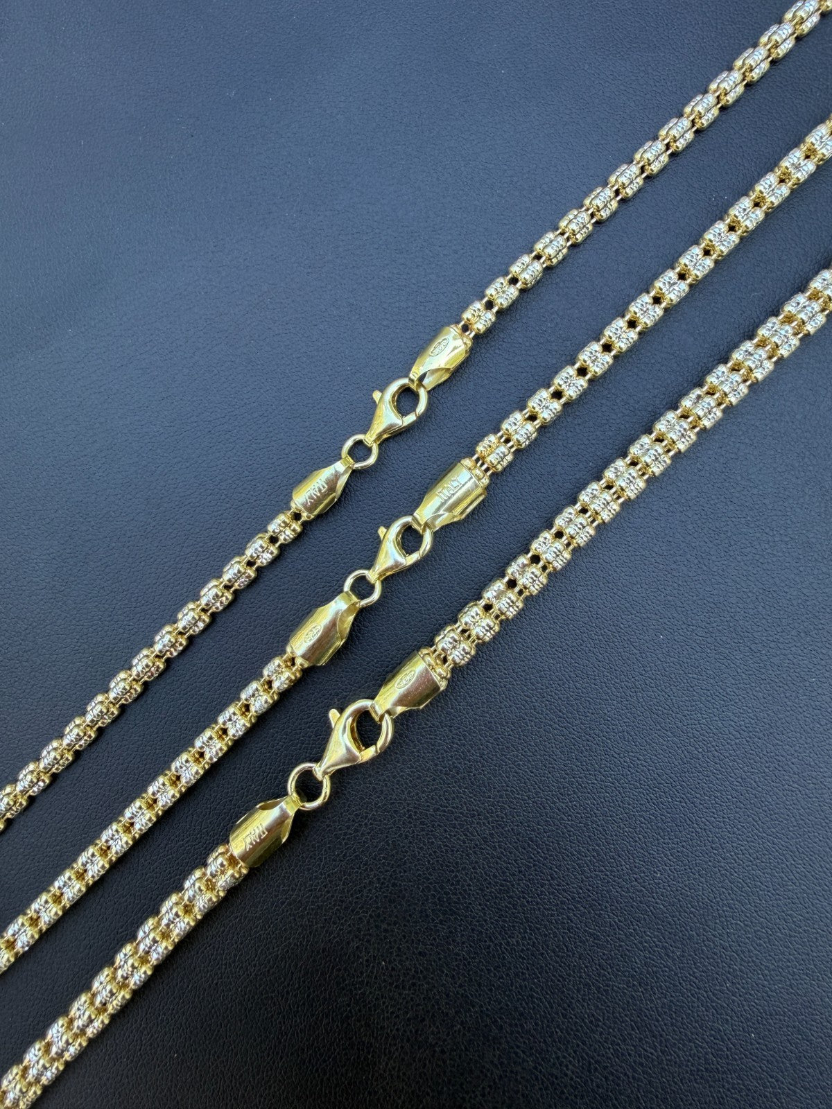 Ice Link Chain Necklace | 14k Gold Vermeil 925 Sterling Silver