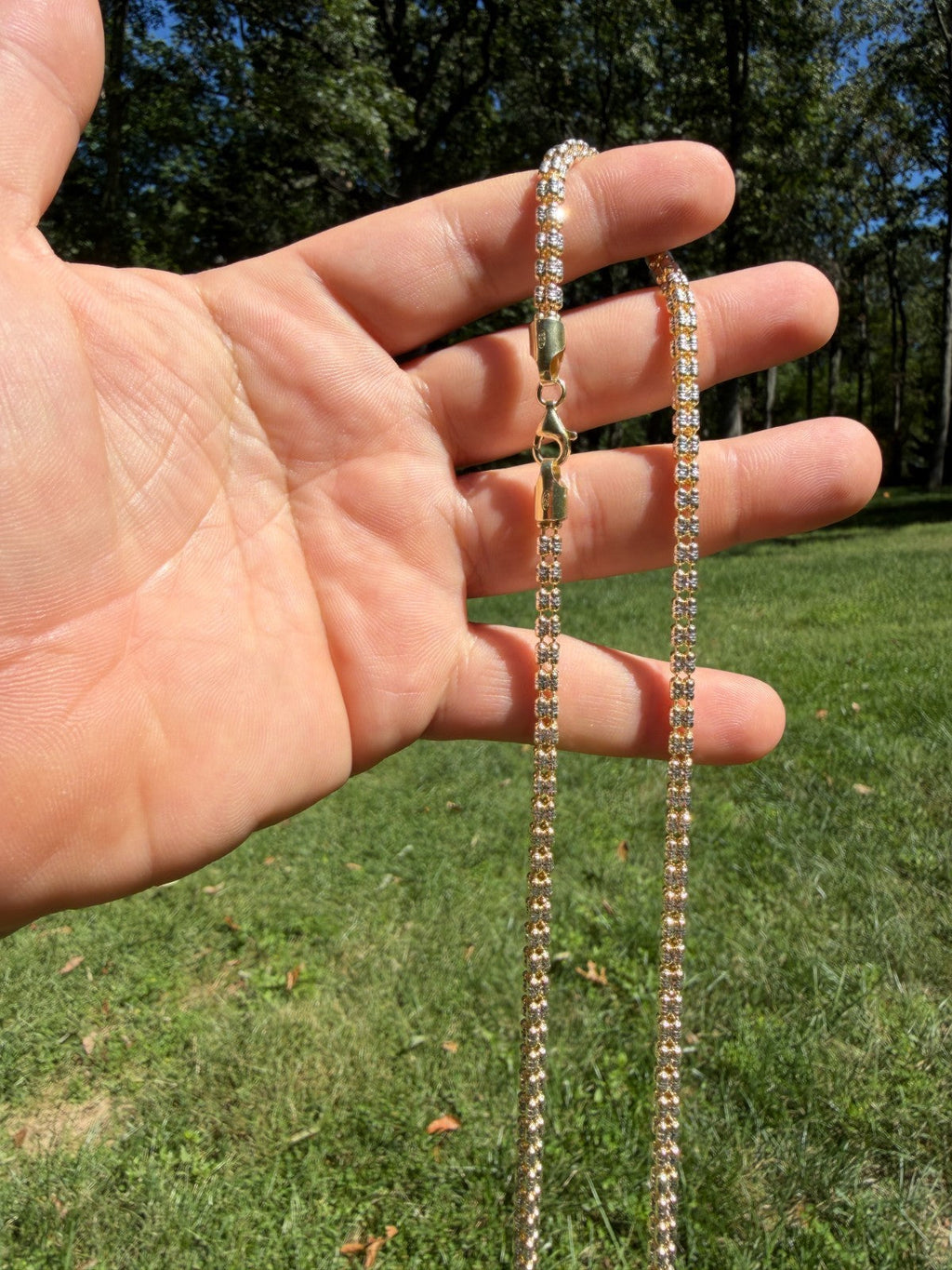 Ice Link Chain Necklace | 14k Gold Vermeil 925 Sterling Silver