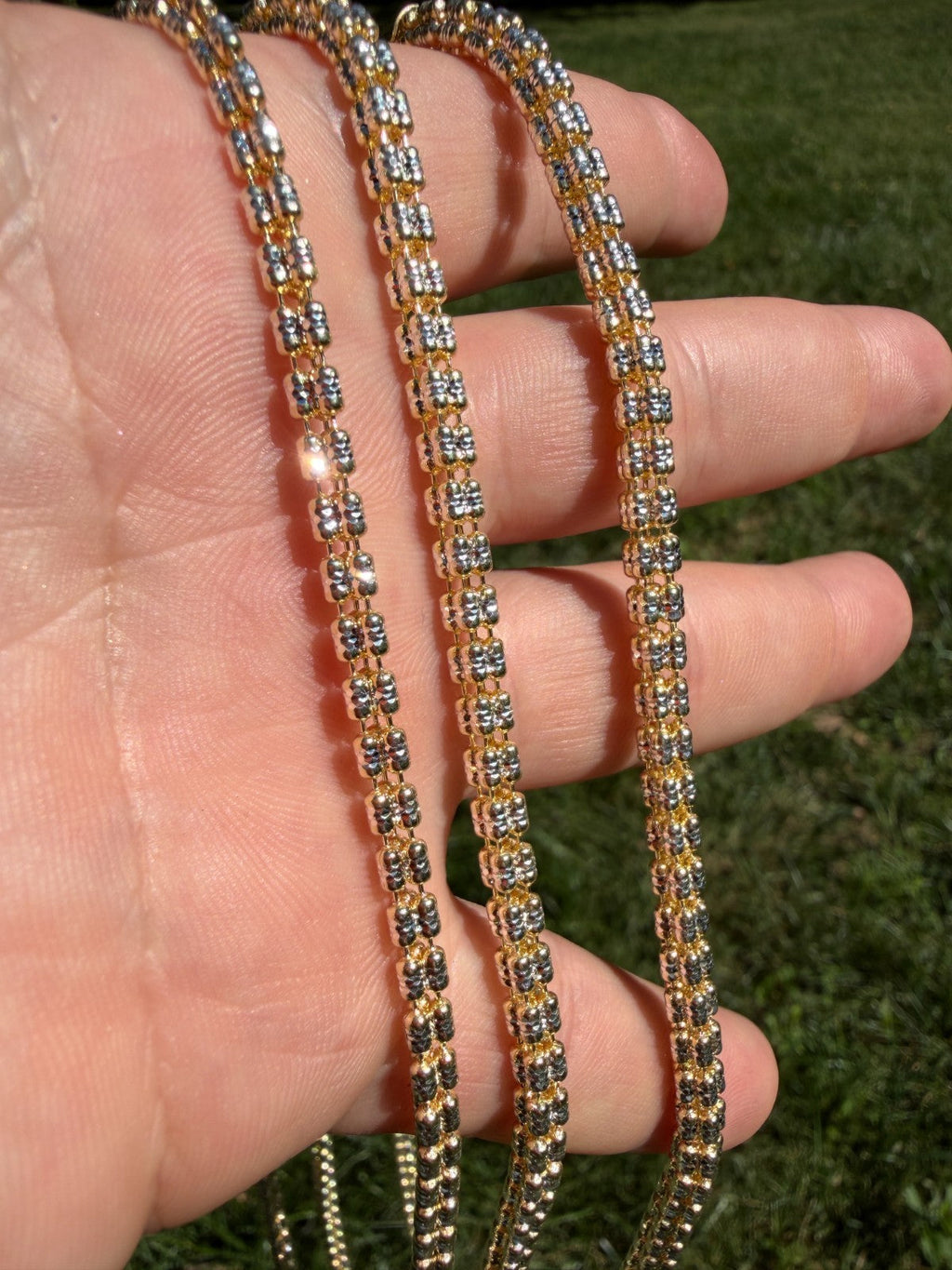 Ice Link Chain Necklace | 14k Gold Vermeil 925 Sterling Silver