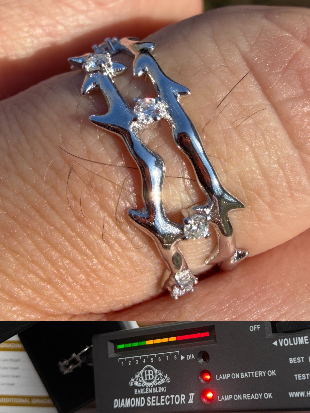 Moissanite Crown Of Thorns Eternity Band Ring | 925 Silver