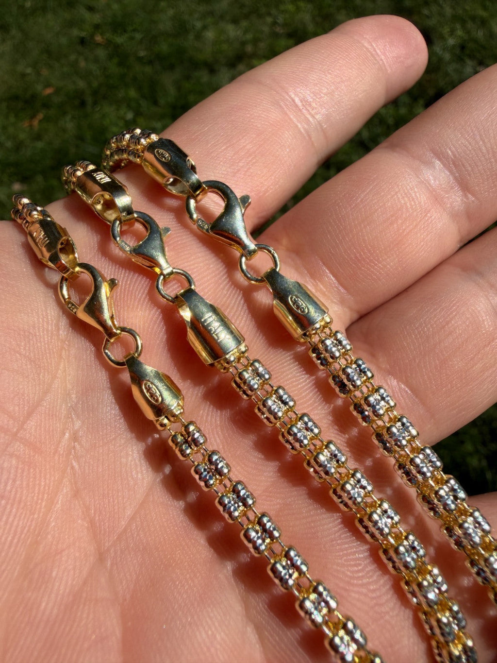 Ice Link Chain Necklace | 14k Gold Vermeil 925 Sterling Silver