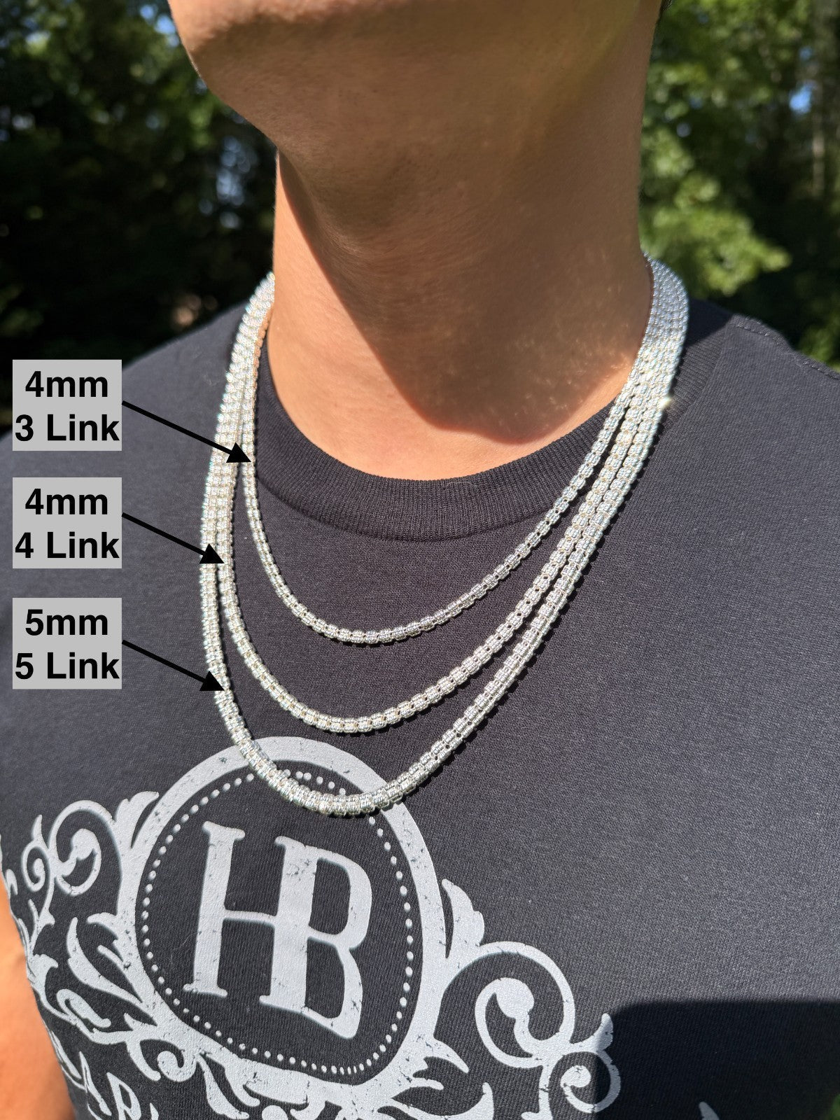 Ice Link Chain Necklace | 925 Sterling Silver