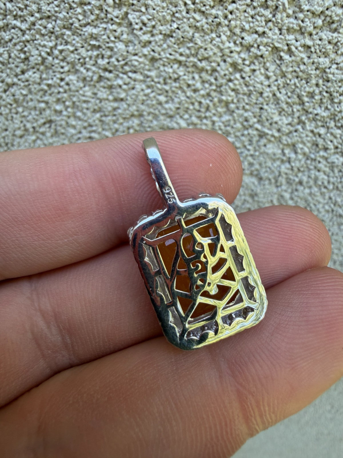 Moissanite Royalty Honey Pendant | 925 Silver