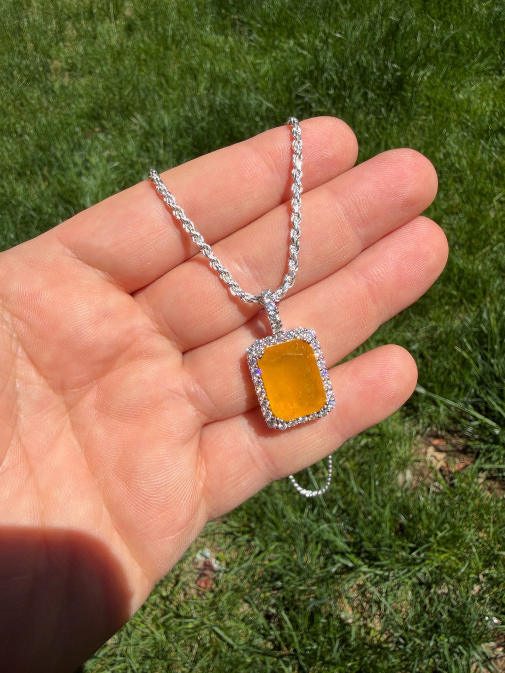 Moissanite Royalty Honey Pendant | 925 Silver
