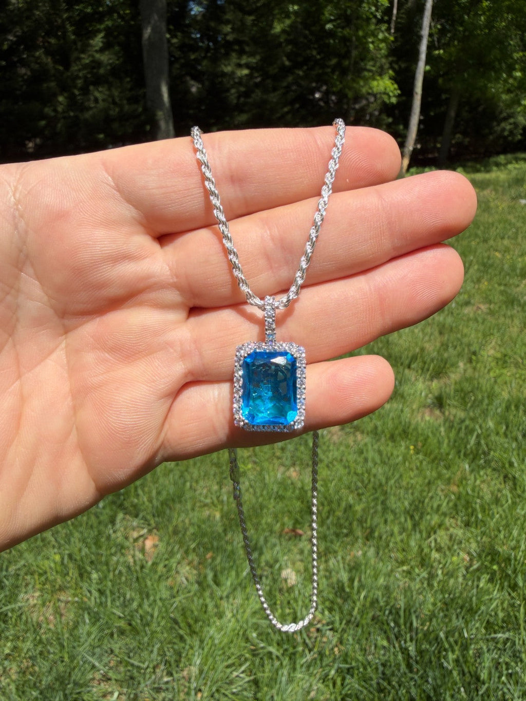 Moissanite Royalty Ocean Freeze Pendant | 925 Silver
