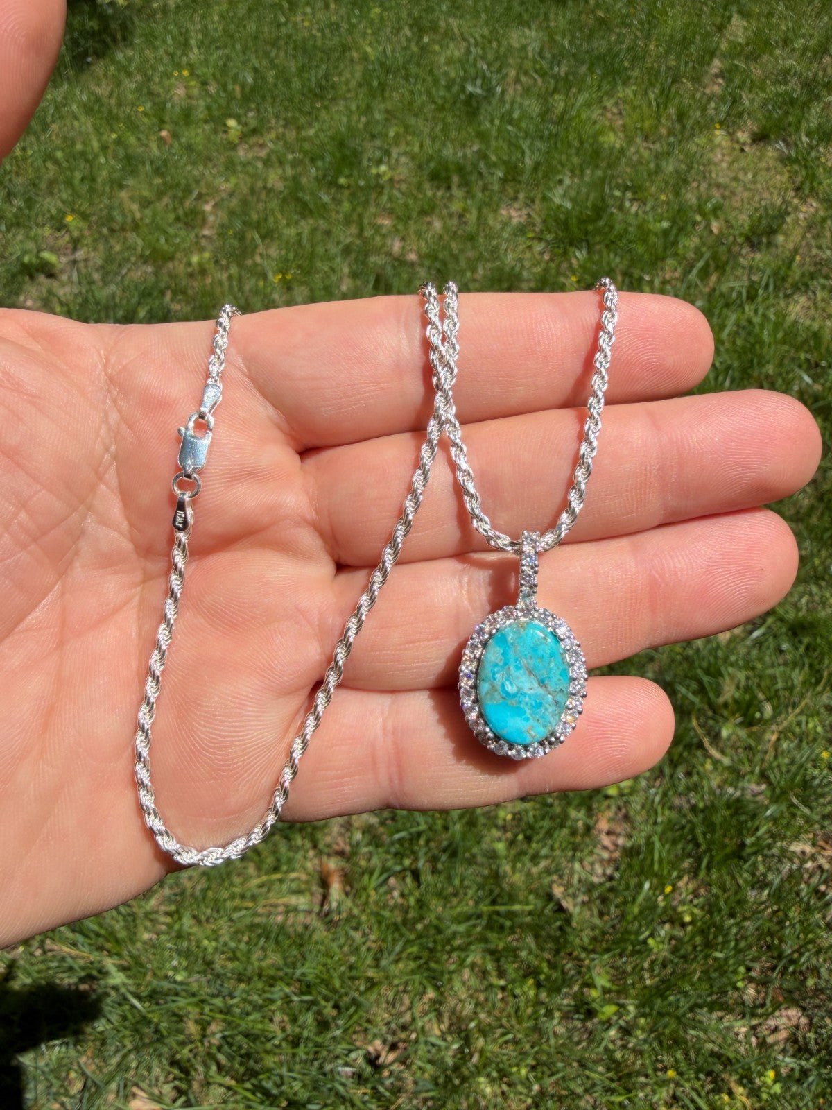 Moissanite Royalty Ocean Freeze Pendant | 925 Silver
