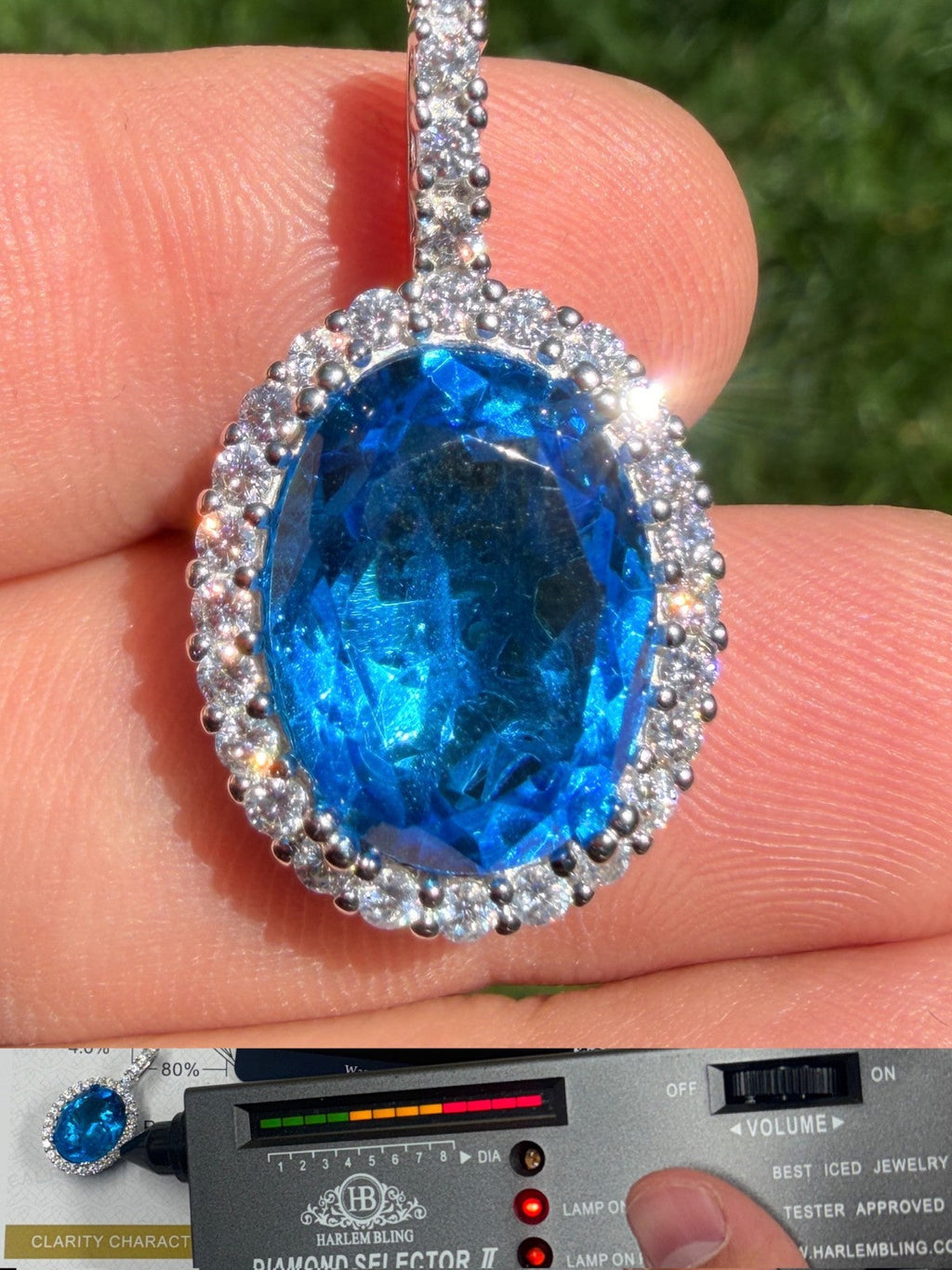 Moissanite Royalty Ocean Freeze Pendant | 925 Silver