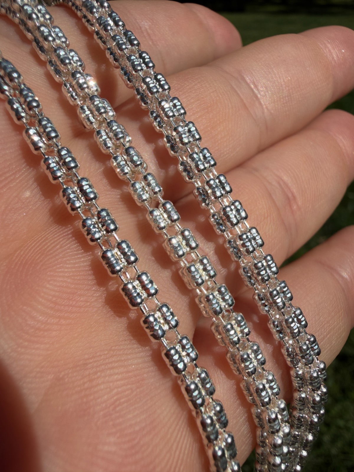 Ice Link Chain Necklace | 925 Sterling Silver