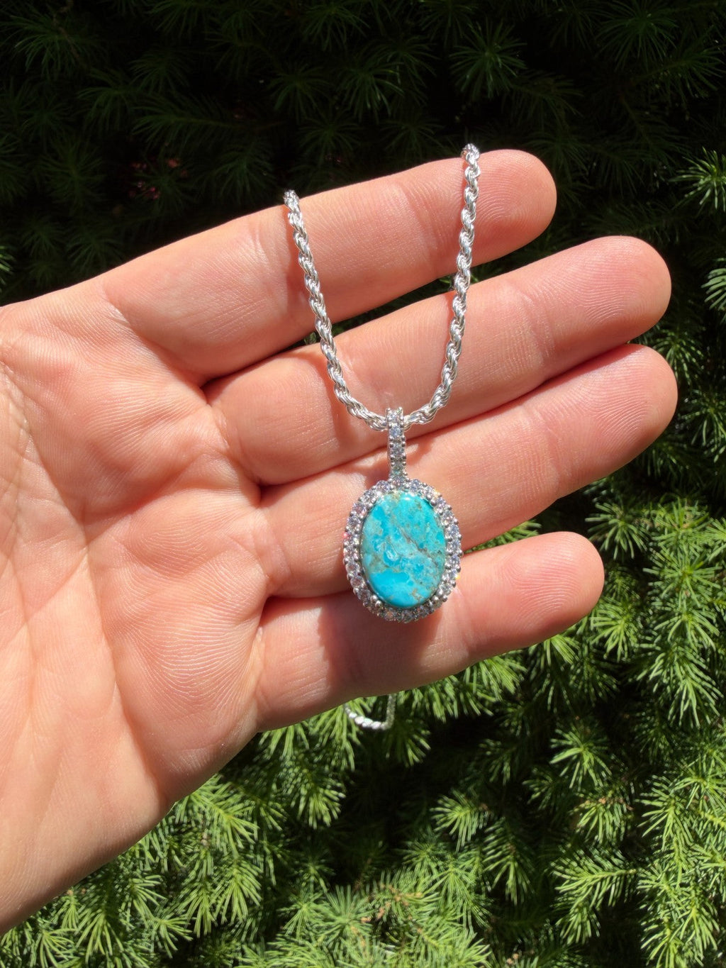 Moissanite Royalty Ocean Freeze Pendant | 925 Silver