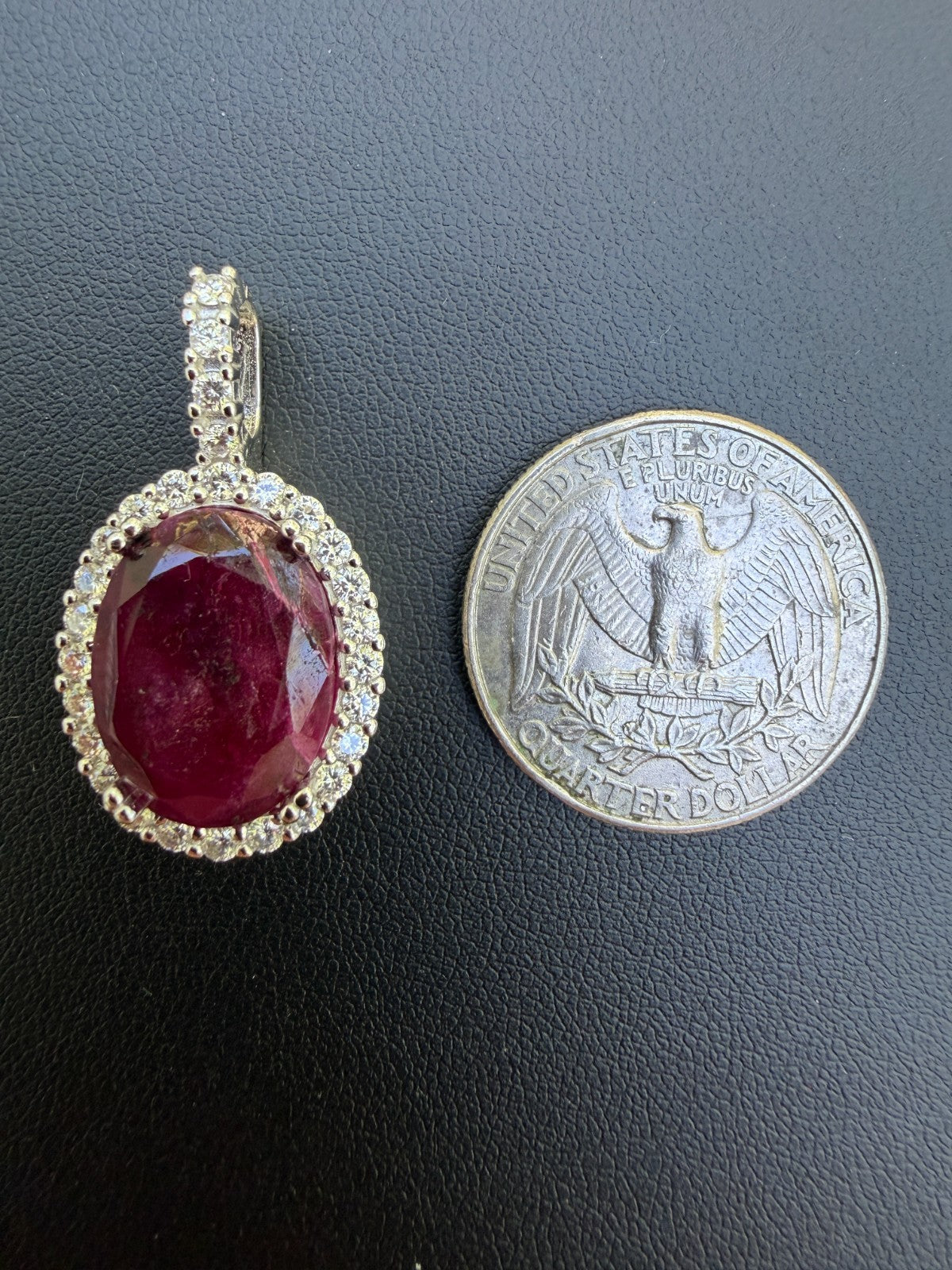 Moissanite Royalty Red Ruby Pendant | 925 Silver