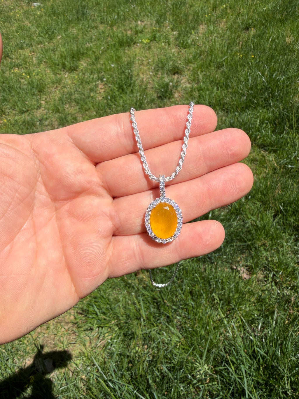 Moissanite Royalty Honey Pendant | 925 Silver