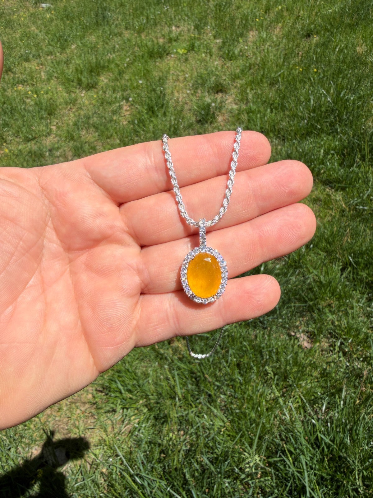 Moissanite Royalty Honey Pendant | 925 Silver