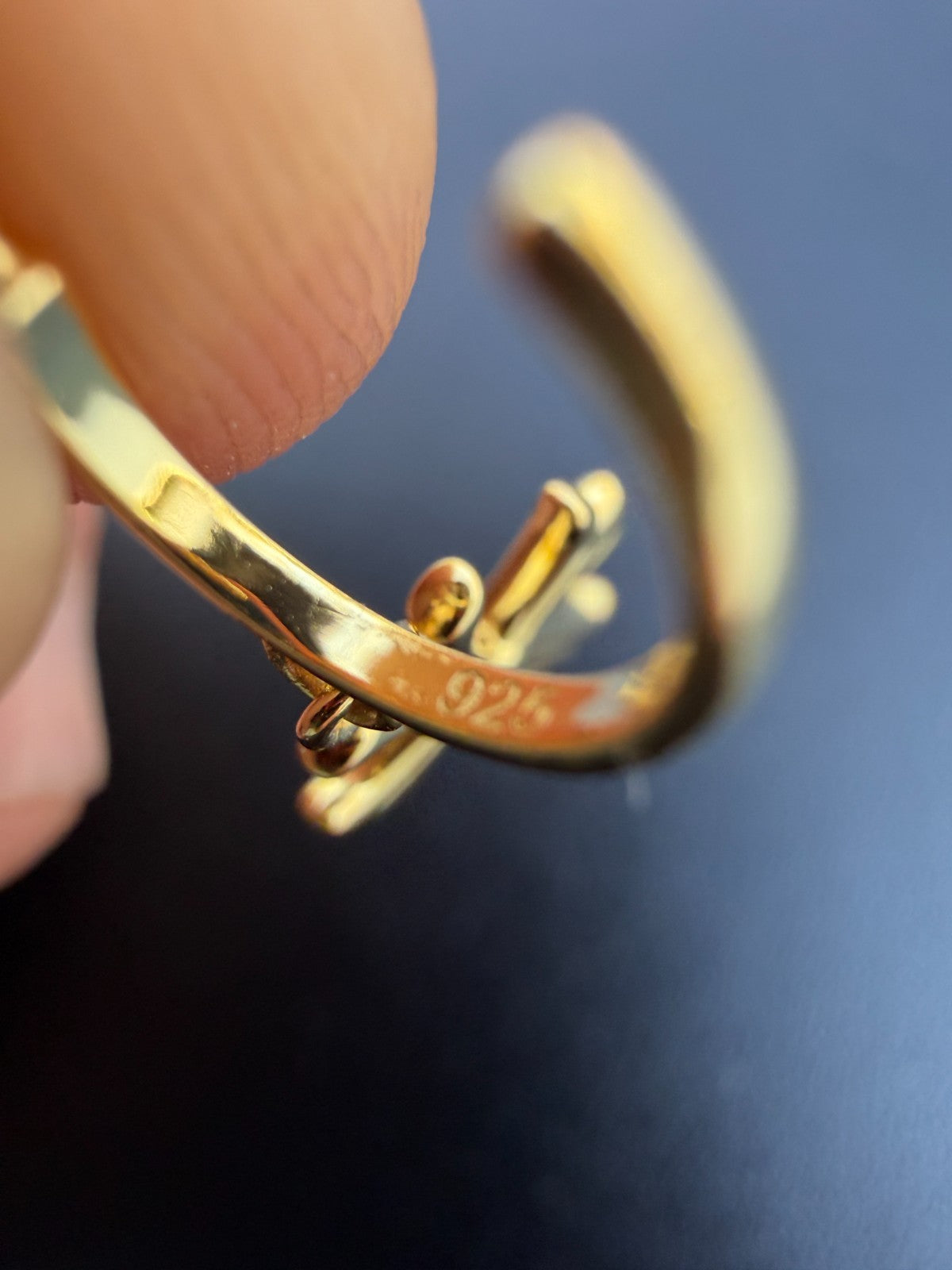 Hearts Of Chrome Huggie Hoops W. Dangle Cross Earrings | 14k Gold Vermeil 925 Silver