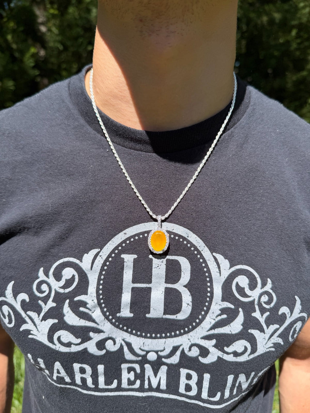 Moissanite Royalty Honey Pendant | 925 Silver