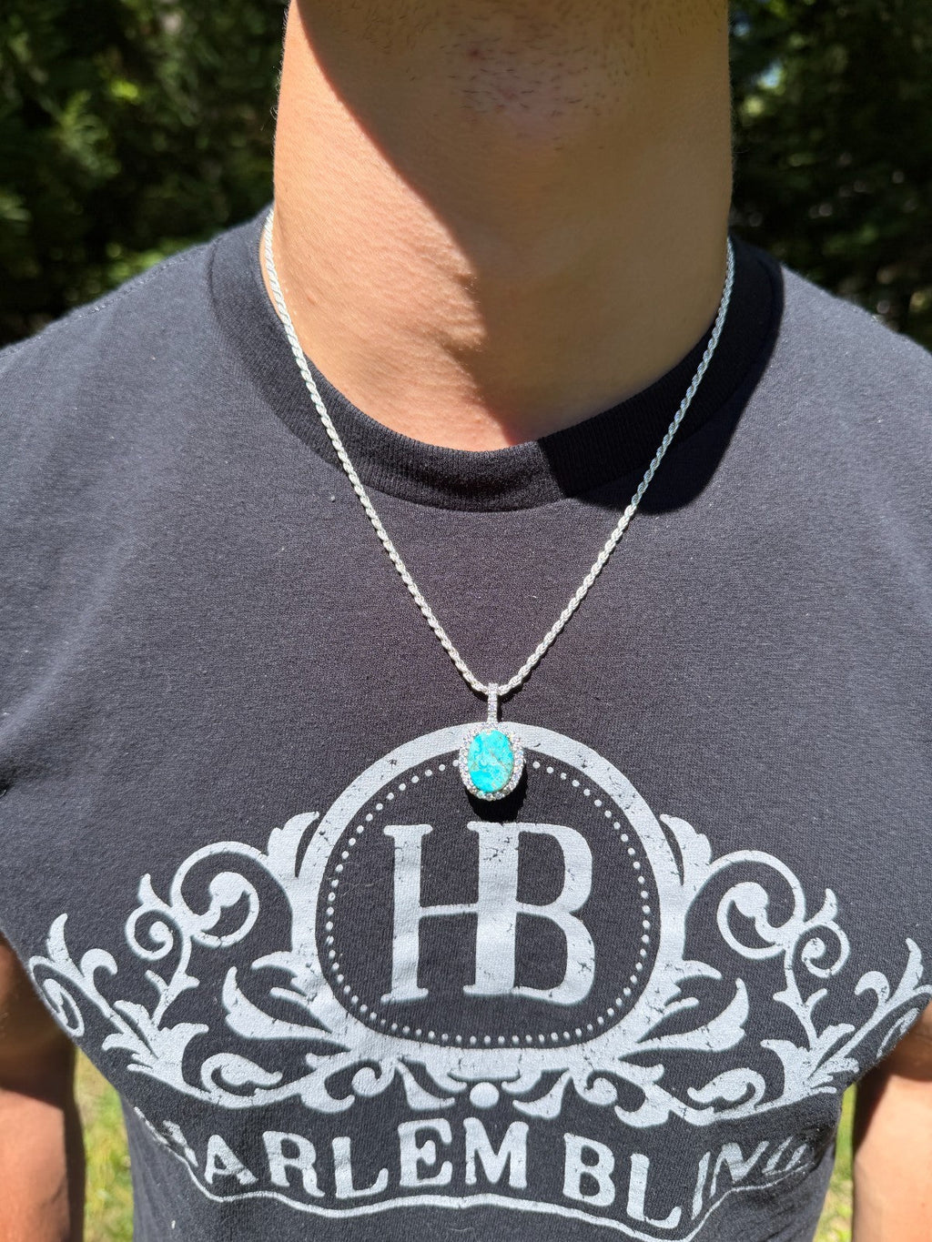 Moissanite Royalty Ocean Freeze Pendant | 925 Silver
