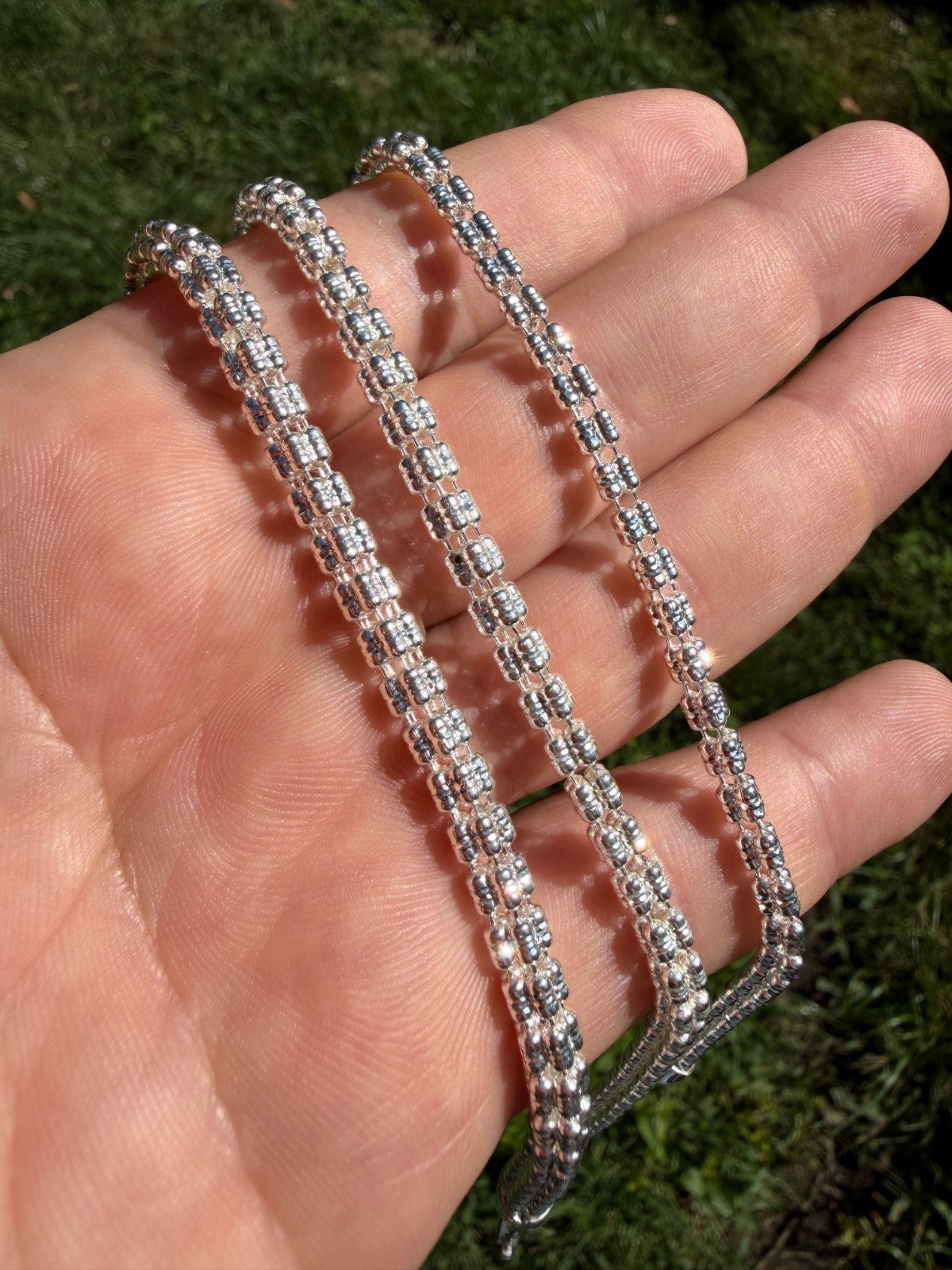Ice Link Chain Necklace | 925 Sterling Silver