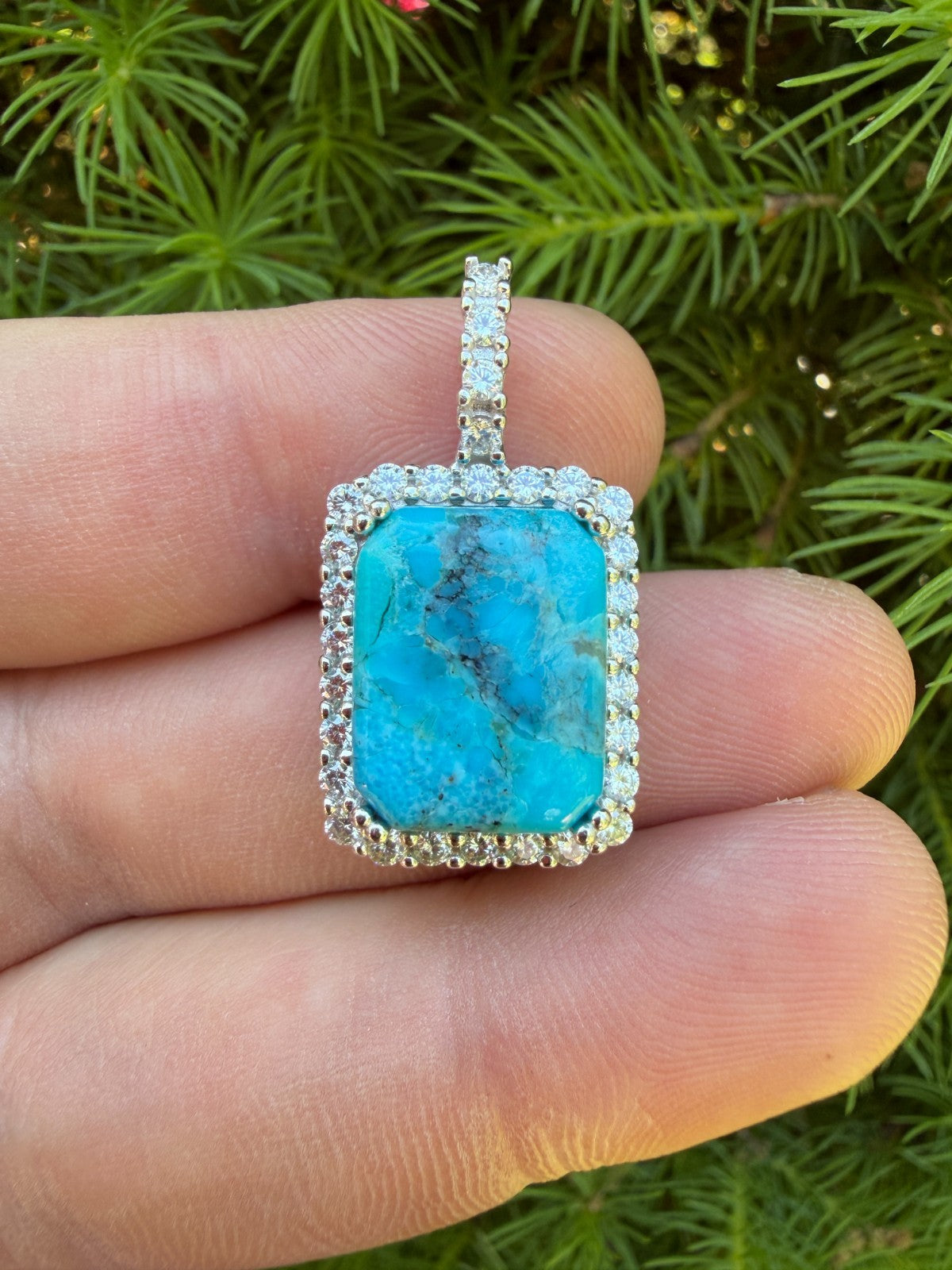 Moissanite Royalty Ocean Freeze Pendant | 925 Silver