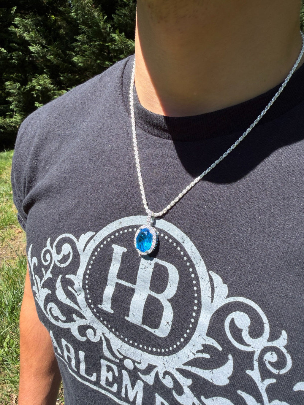 Moissanite Royalty Ocean Freeze Pendant | 925 Silver