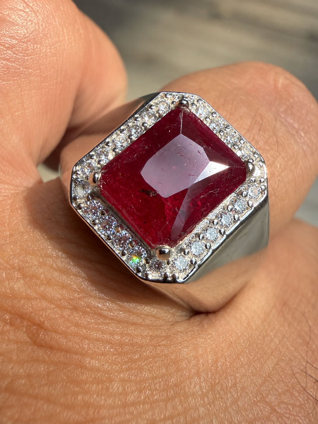 Moissanite Cardinal Crown Ring | 925 Silver
