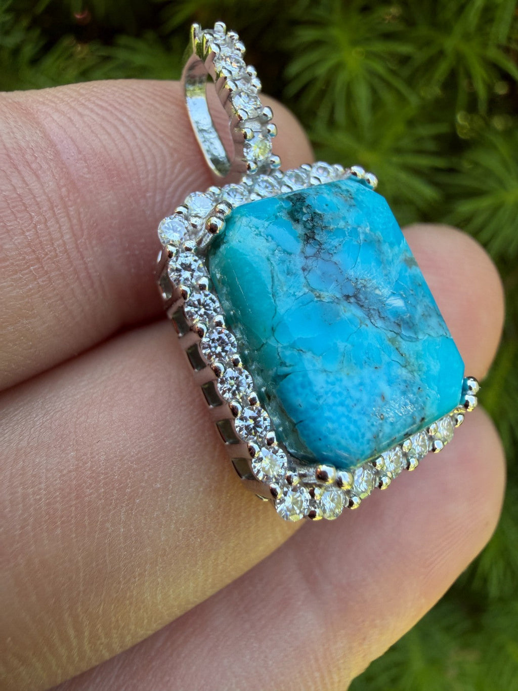 Moissanite Royalty Ocean Freeze Pendant | 925 Silver